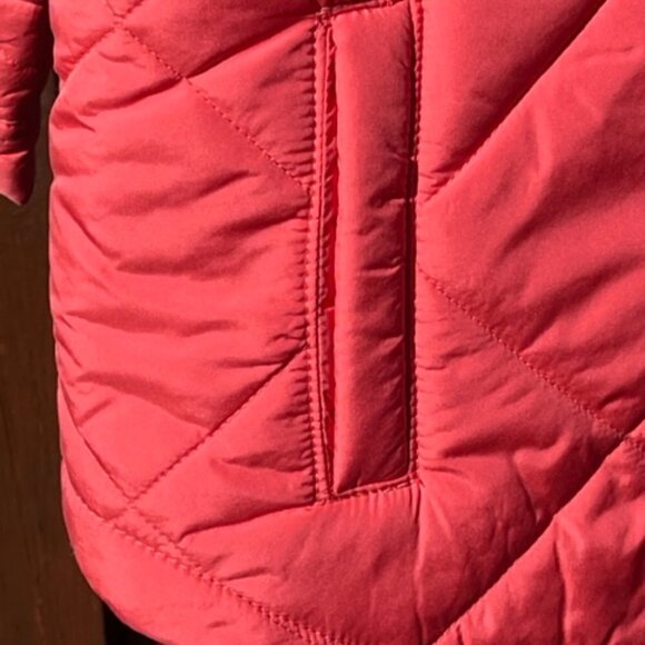 American Eagle NWOT Oversized Puffer Shacket Collared Lined Shirt Jacket Pink XS - Picture 8 of 12